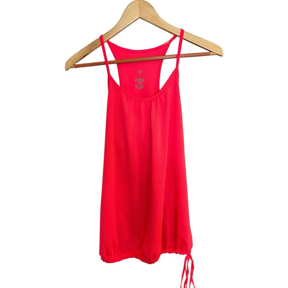 Old Navy Active neon pink racerback bubble hem tank top workout‎ gym women M